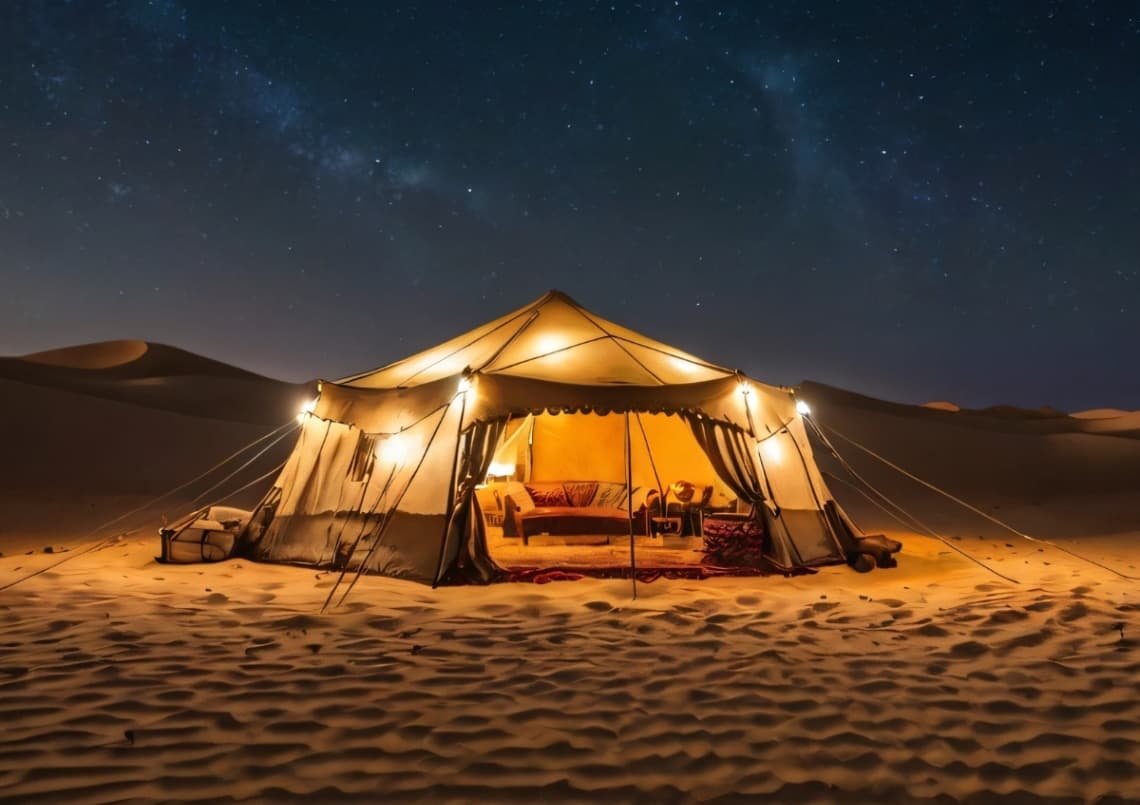 Luxury Desert Glamping Under Starry Skies